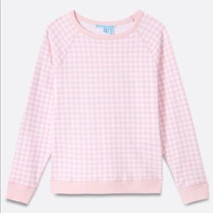 Draper James Natalie Sweatshirt in Pink Gingham